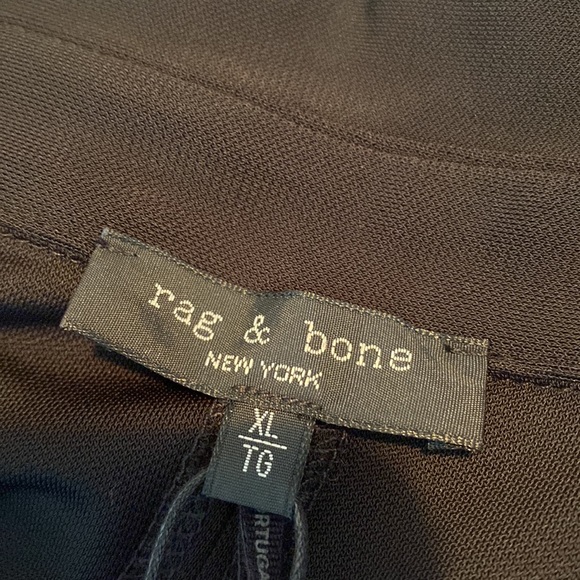 rag & bone Black Jersey Midi Dress work or Cocktail LBD XL 12 - Picture 9 of 11